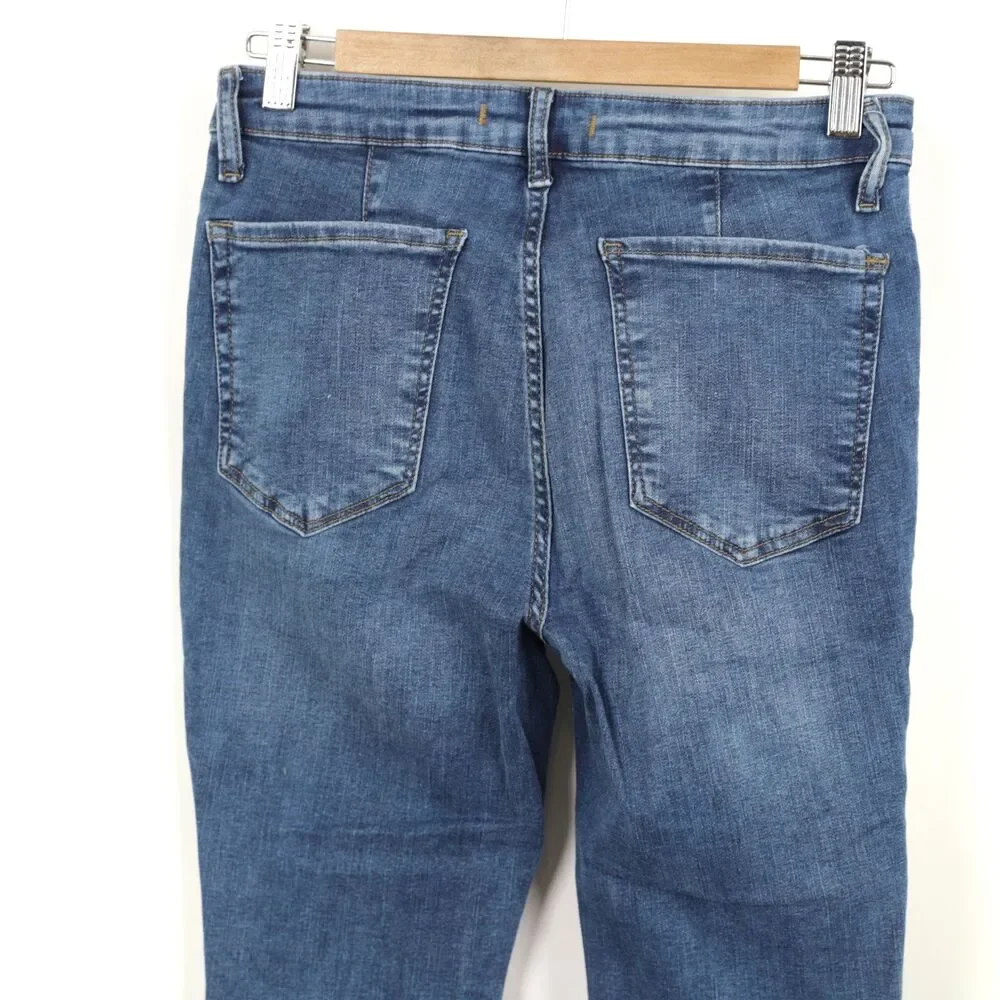 Free People High Low Raw Hem Skinny Jeans size 27